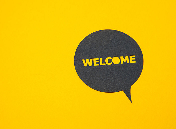 Sprechblase mit Text Welcome ©Smart Future - stock.adobe.com