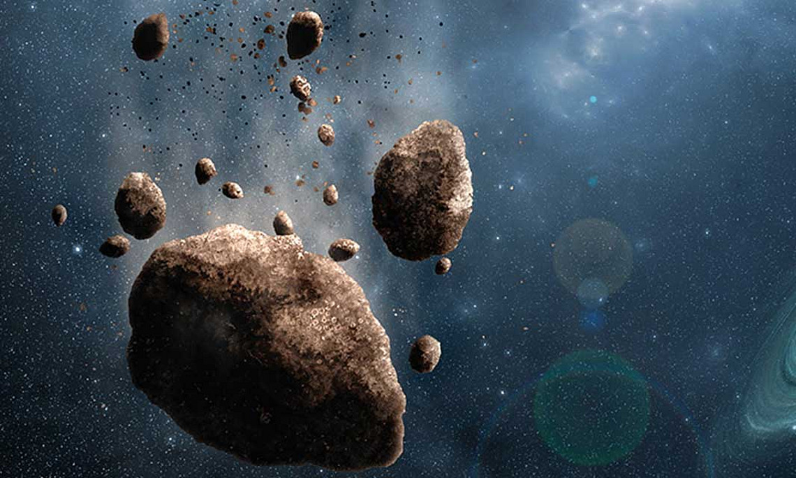 So könnte der Asteroid Hanslmeier aussehen. Die Objekte haben sich seit der Entstehung des Sonnensystems vor 4,6 Milliarden Jahren kaum verändert. Foto: University of Florida 