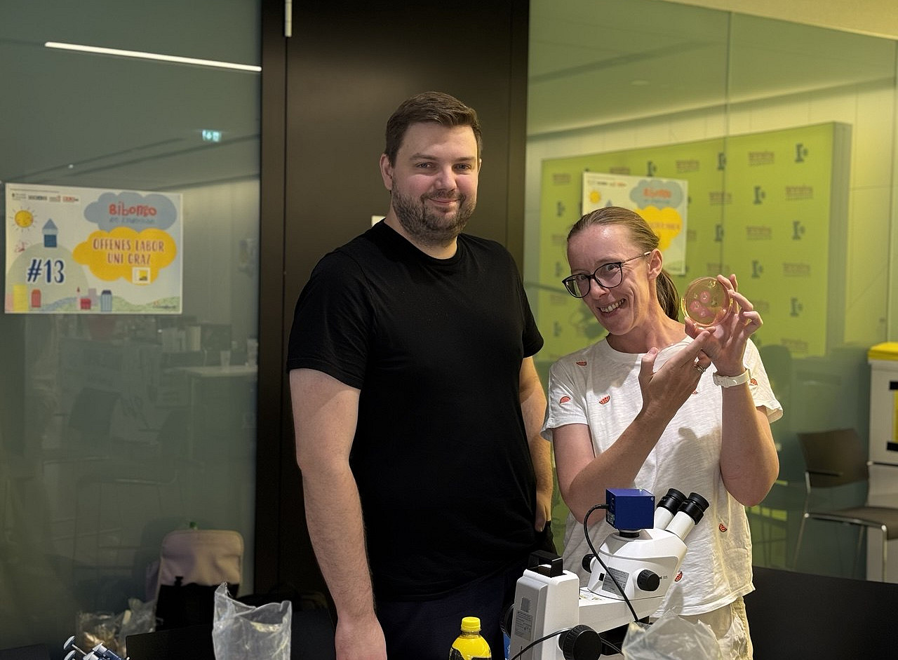 Lucas und Heide vom OLG ©Uni Graz/Plattner