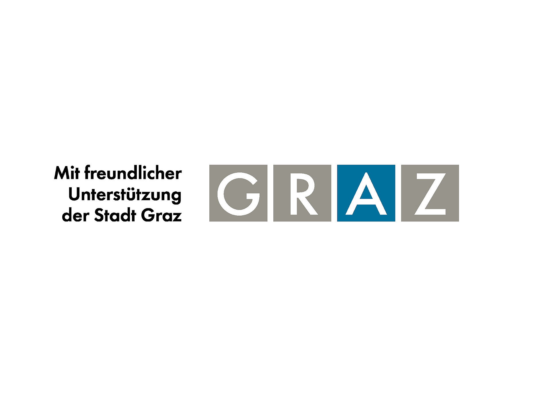 Logo "Mit freundlicher Unterstützung der Stadt Graz" 