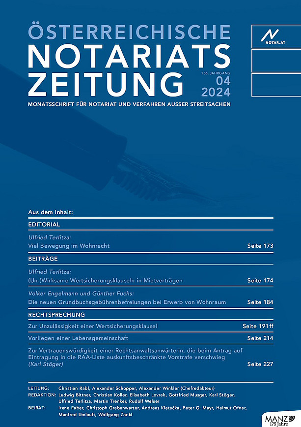 Titelblatt NZ 