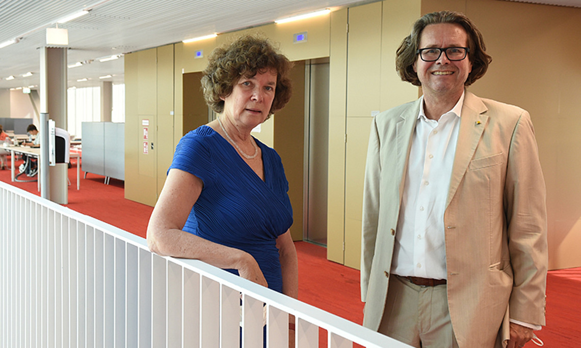 Rektorin Schücking und Rektor Polaschek 