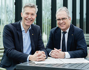 Peter Riedler, Rektor der Universität Graz, und Markus Fallenböck, Vizerektor der Uni Graz ©Marija Kanizaj