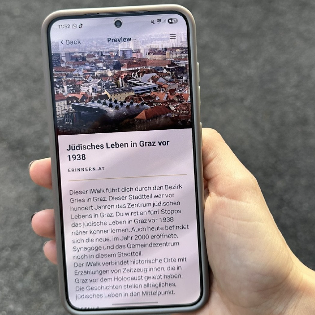 Präsentation des IWalks „Jüdisches Leben in Graz vor 1938“ 