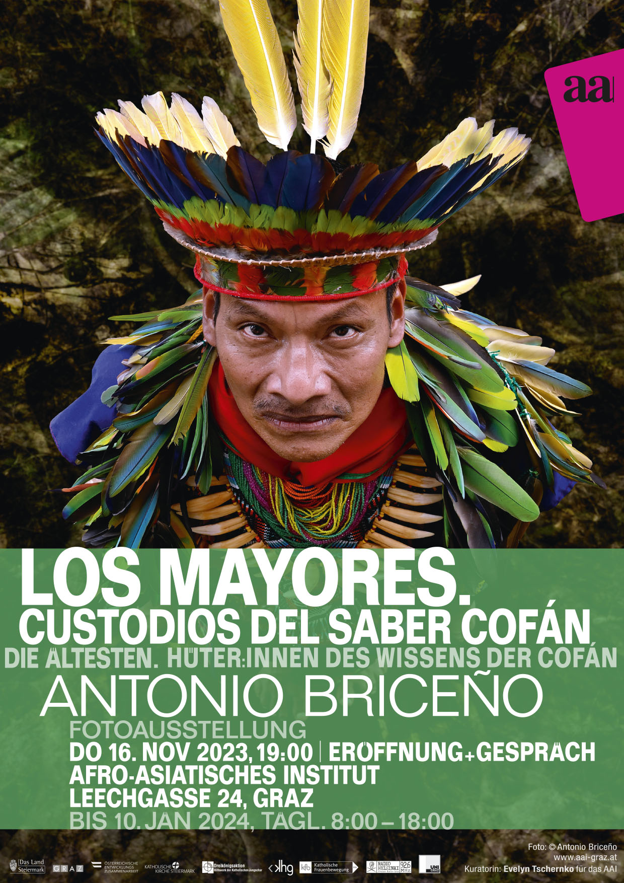 Plakat zum Filmabend und Fotoausstellung mit Antonio Briceño 