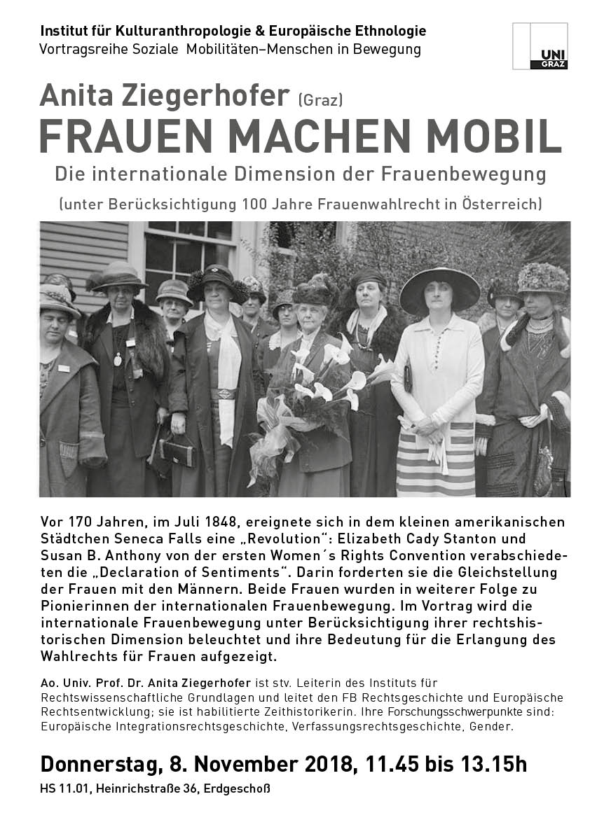 Vortrag "Frauen machen mobil" mit Ao.Univ.-Prof. Dr. Anita Ziegerhofer, Foto: Anita Ziegerhofer 