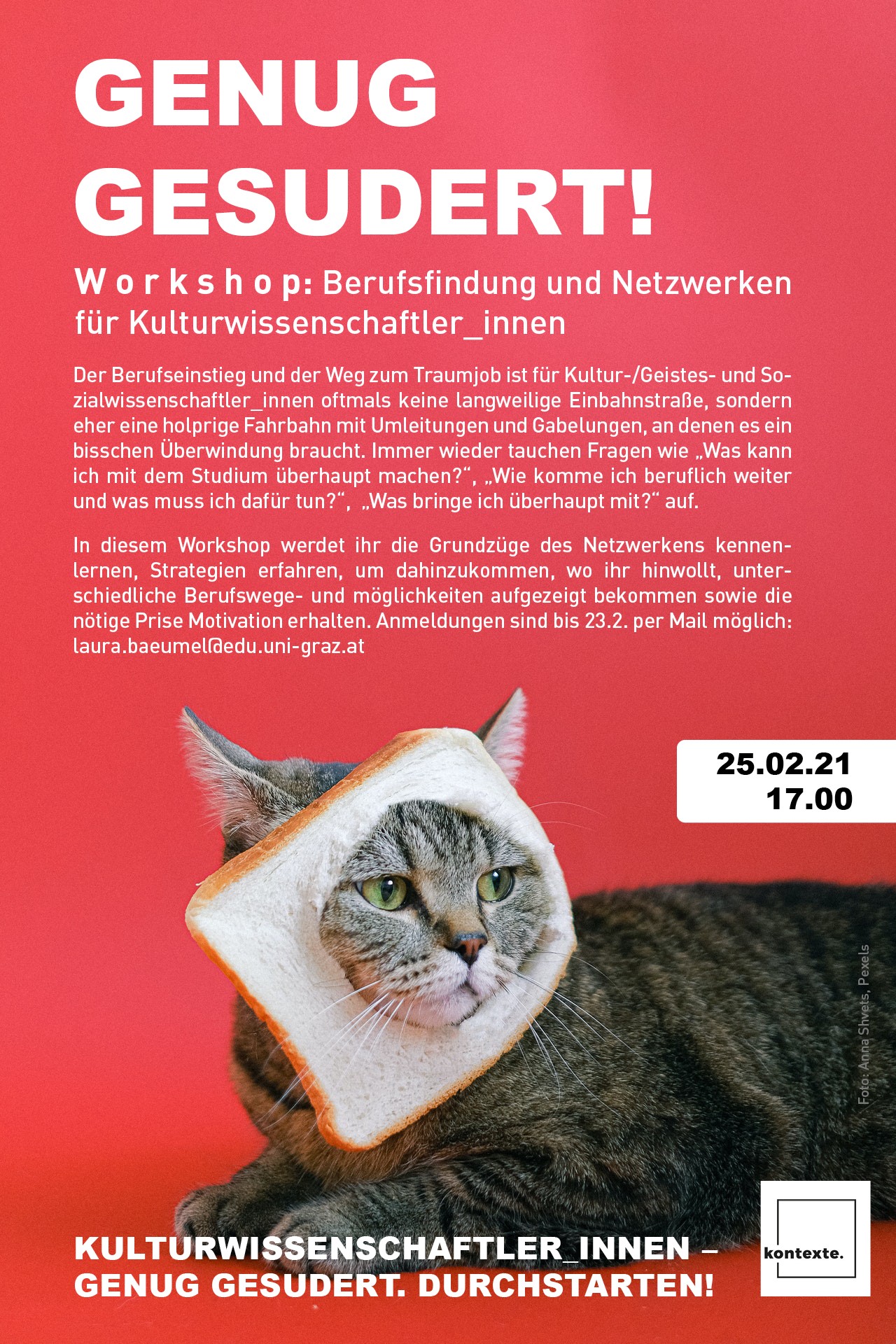 Workshop am 25.2., 17.00 Uhr 