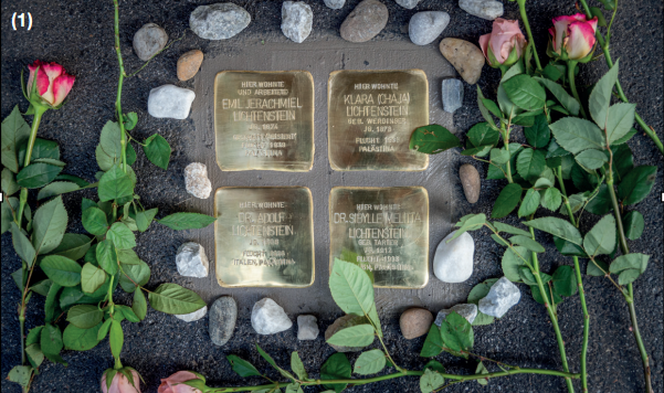  Stolpersteine für Sibylle Lichtenstein und ihre Familie vor ihrem Wohnort, Verlegung im Sept. 2019, (c) Alexander Danner 