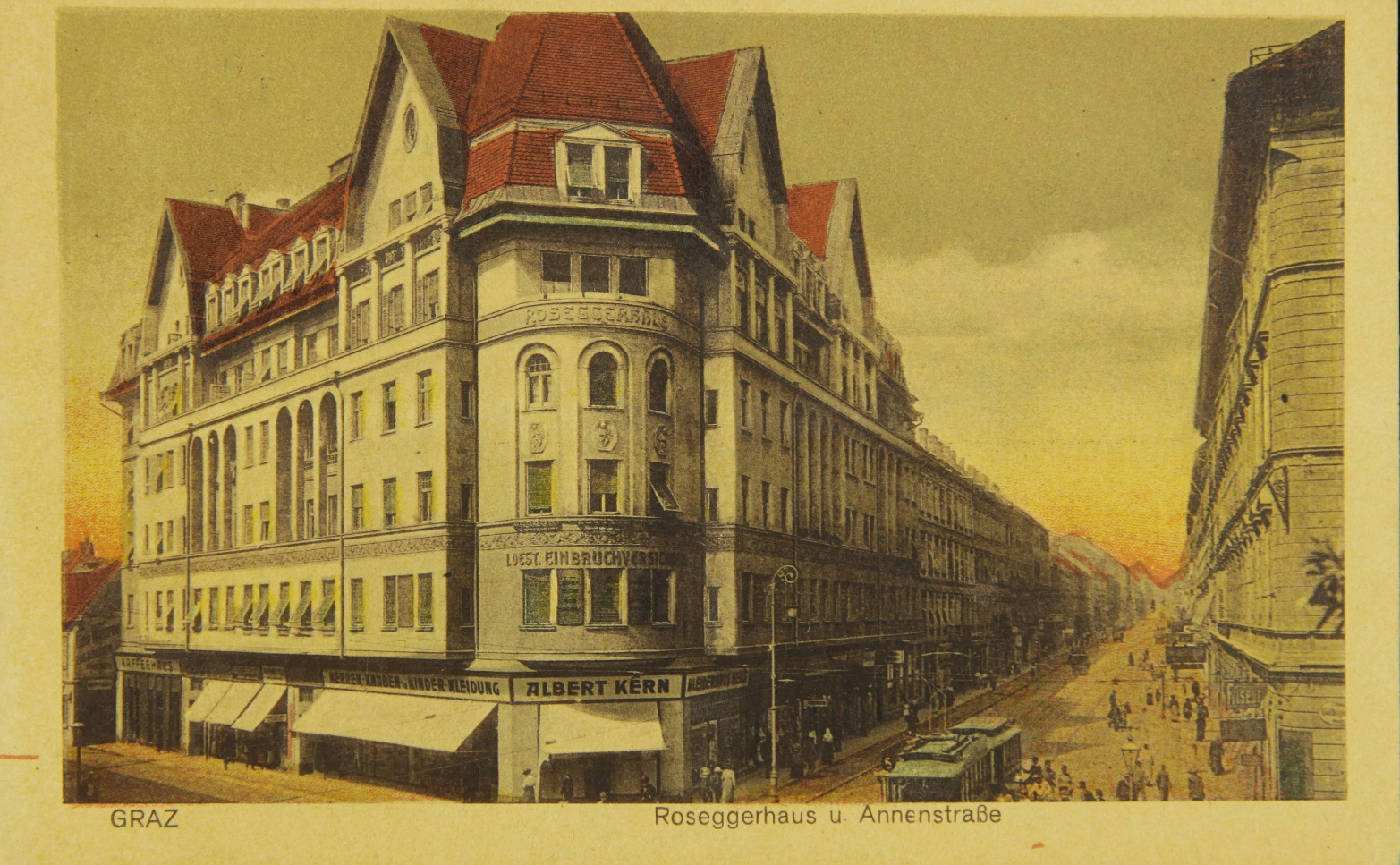 Annenstraße Roseggerhaus 1913 