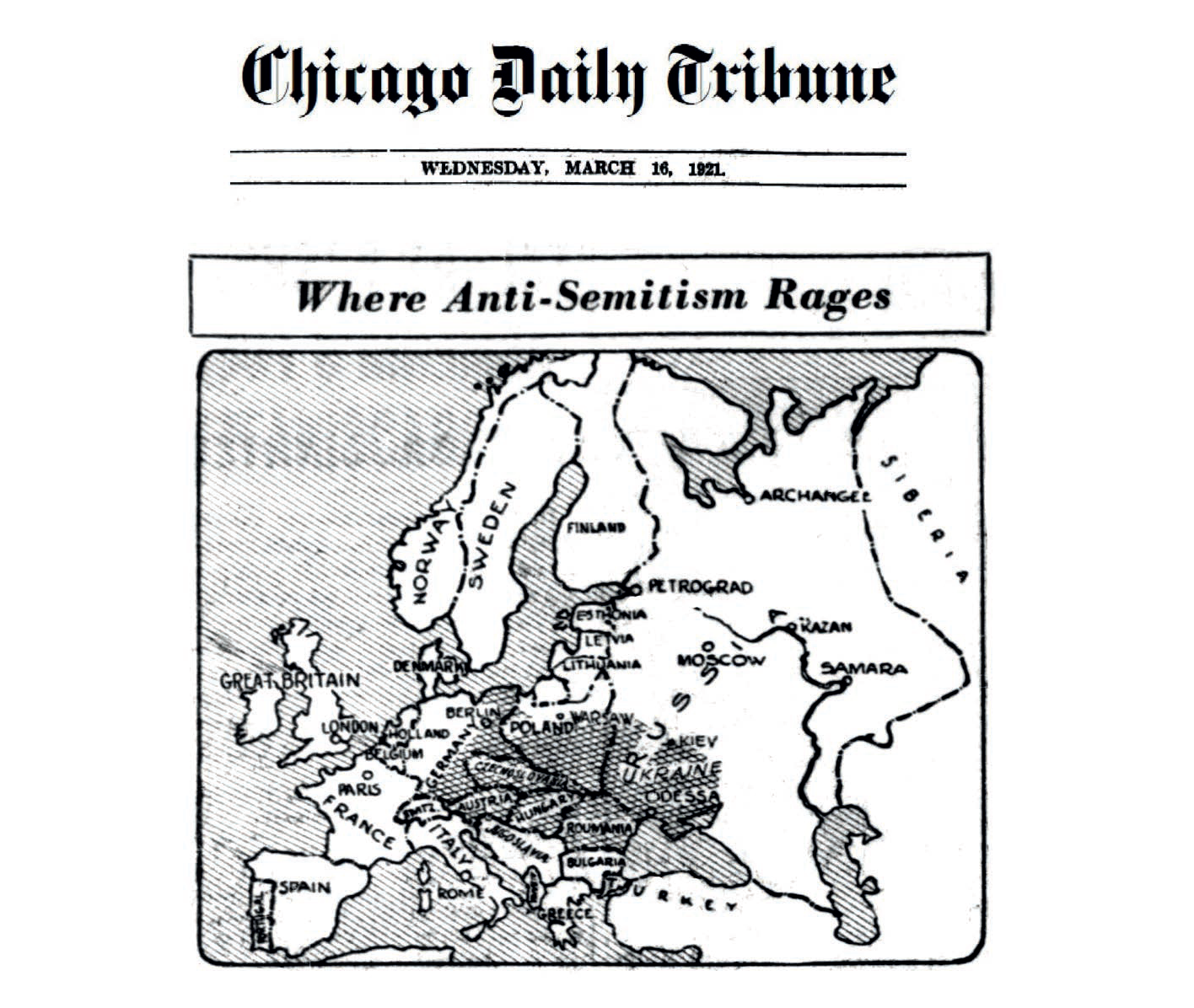 Chicago Daily Tribune vom 16. März 1921 