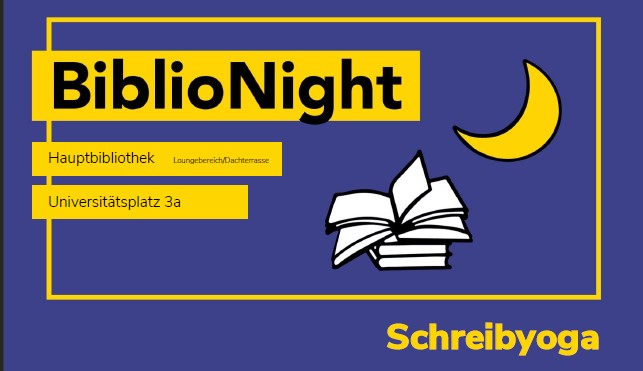 Logo BiblioNight Schreibyoga 