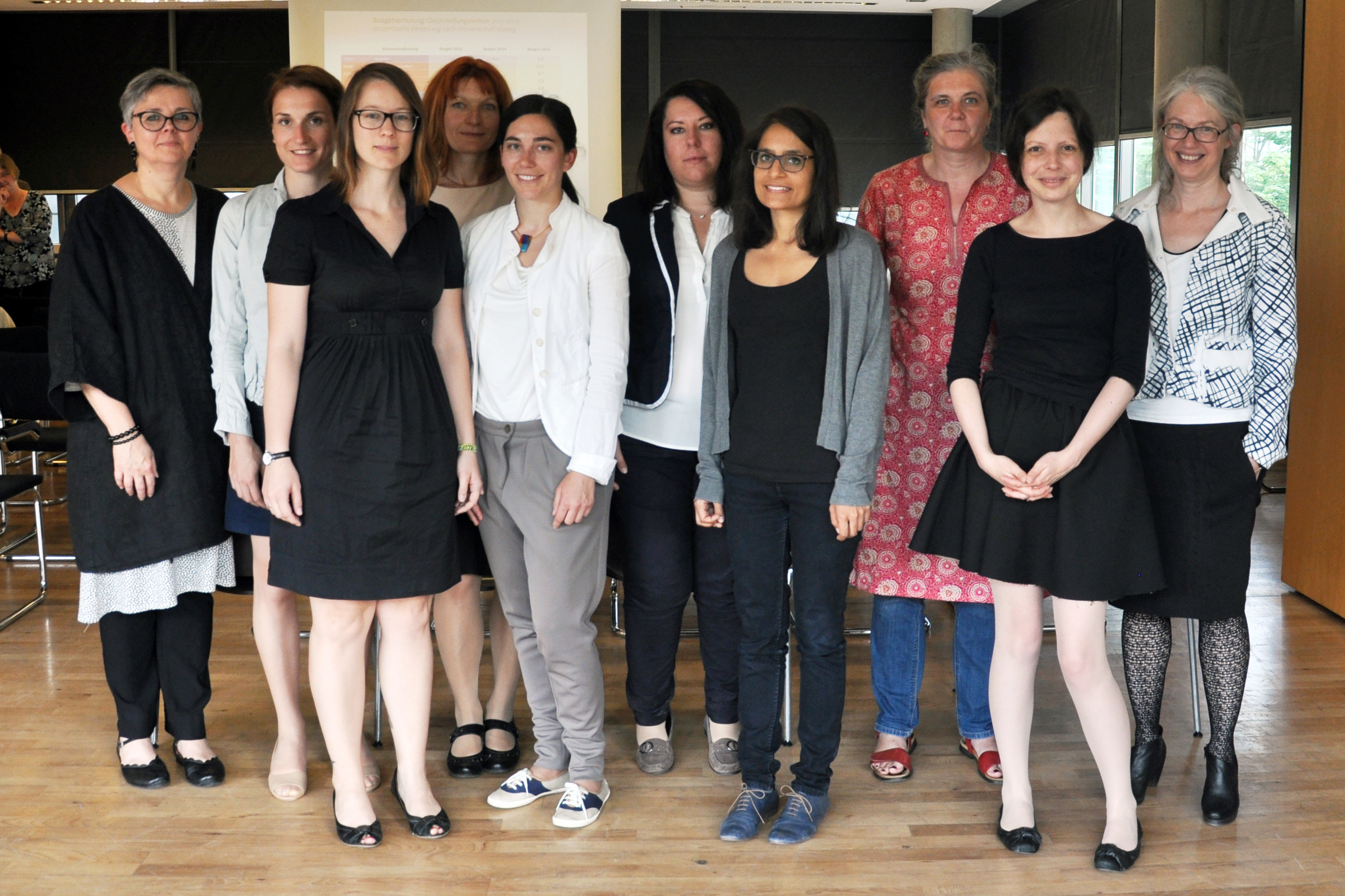 Vizerektorin Dworczak, Mag. Zifko MA., Dr. Kienzl, Mag Proßnegg LLM, Köck MA., Mag. Buschek, Dr. Kumar, Dr. Franz, Mag. Knappitsch und Dr. Grasenick (v.l.) Foto: Uni Graz/Steinwender 