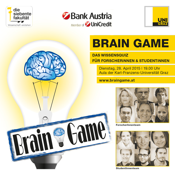 Braingame, das Wissensquiz der Uni Graz, startet am 28. April mit der vierten Auflage. Foto: Uni Graz 