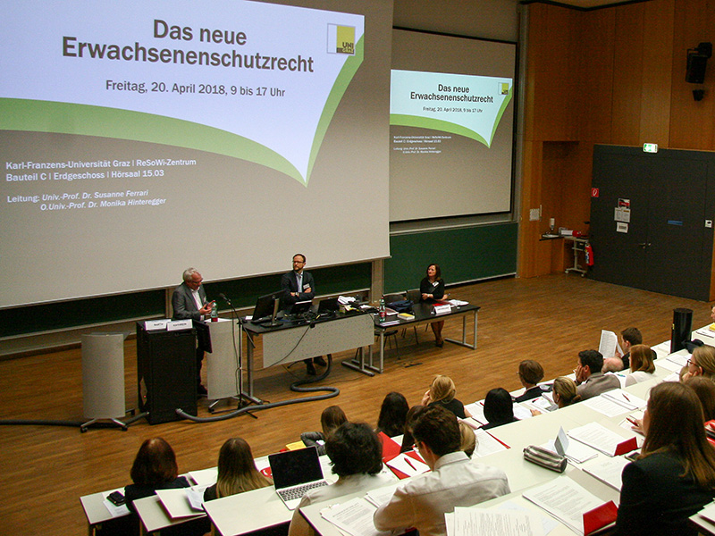 ForscherInnen sowie ExpertInnen aus der Praxis diskutierten an der Uni Graz das neue Erwachsenenschutzrecht. Foto: Uni Graz 