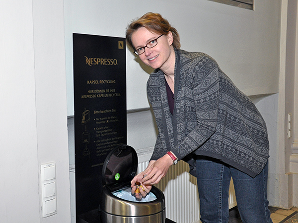 Gebrauchte Nespresso-Kapseln kann man ab sofort an der Uni Graz der Wiederverwertung zuführen. 