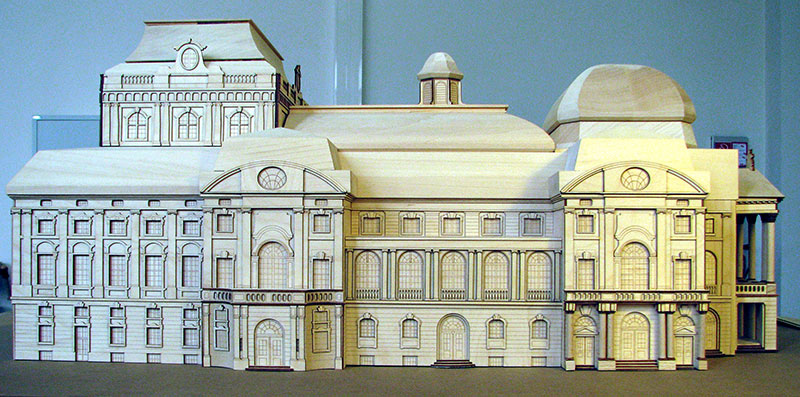 Das Modell der Studierenden zeigt eine Rekonstruktion der Grazer Oper im Maßstab 1:100. 