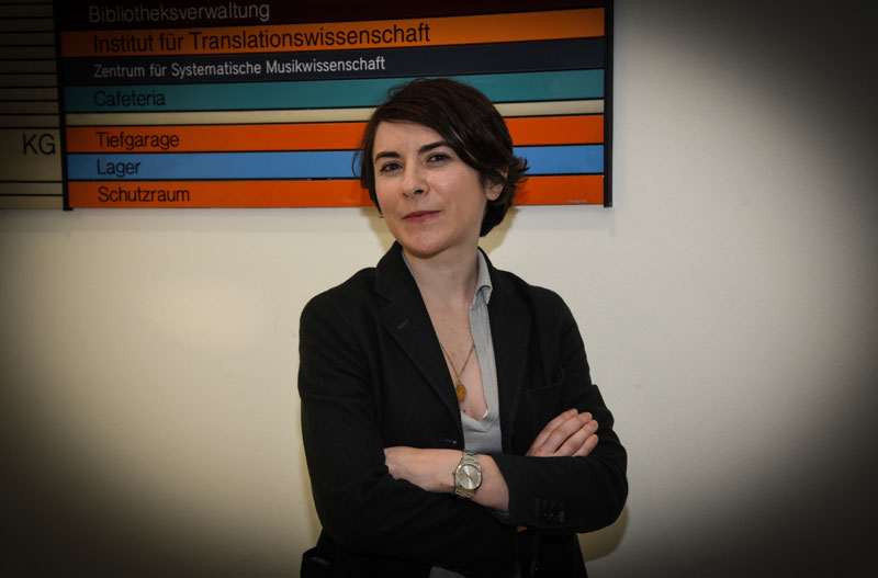 Lavinia Heller, Professorin für Translationswissenschaft: "Sprache formt unsere Erfahrungswelt". Foto: Uni Graz/Kastrun. ©Uni Graz/Kastrun