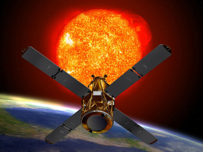 Der NASA-Satellit RHESSI misst die Strahlung bei Sonnenausbrüchen. PhysikerInnen aus aller Welt präsentieren diese Woche in Graz ihre neuesten Forschungsergebnisse dazu. Foto: NASA 