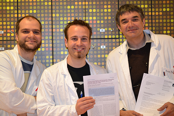 Patentes Team: Stefan Schild, Sandro Roier und Joachim Reidl entwickelten einen neuartigen Impfstoff. 
