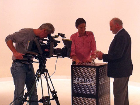 Karl Crailsheim (re.) gab Matthias Euba für "Newton" ein Studio-Interview. 