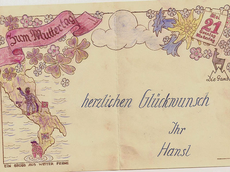 Glückwünsche zum Muttertag von der Front 