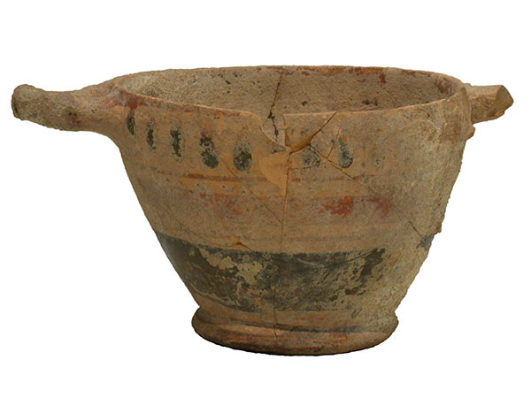 Ein korinthisches Trinkgefäß aus dem fünften Jahrhundert vor Christus, gefunden in einem slowenischen Fürstengrab. 