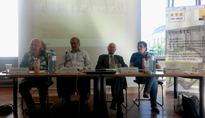 Angeregte Diskussion: Kurz, Kramer, Wachter und Taberhofer (v.l.) sprachen über eine inklusive Zukunft für Menschen der älteren Generation. 