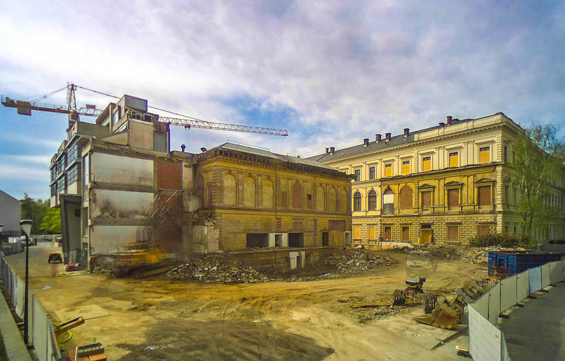 Auf der UB-Baustelle tut sich immer was. Foto: Uni Graz 