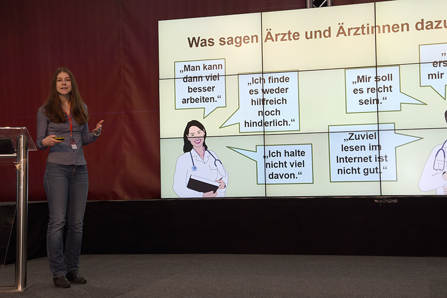 Claudia Zimmermann stellte Ergebnisse des Projekts „Dr. Internet“ vor. 