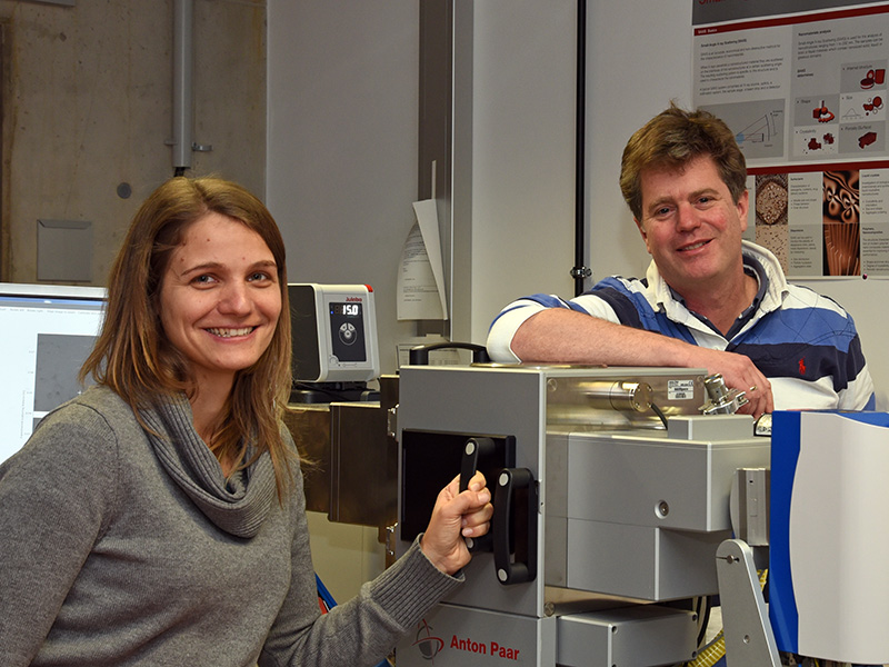 Barbara Eicher und Georg Pabst haben eine Methode zum Nachbau von Zellmembranen gefunden. Foto: Uni Graz/Eklaude ©Uni Graz/Eklaude
