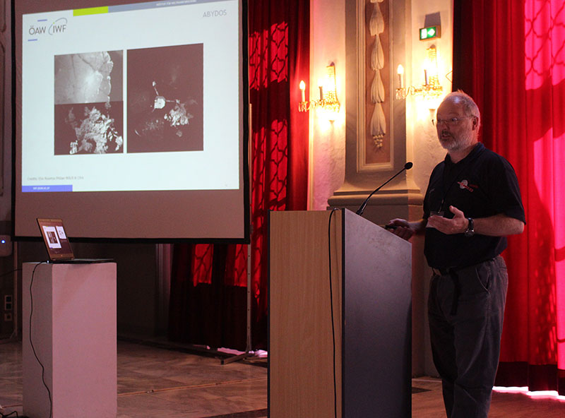 Günter Karl vom Institut für Weltraumforschung präsentierte Highlights der Rosetta-Mission. 