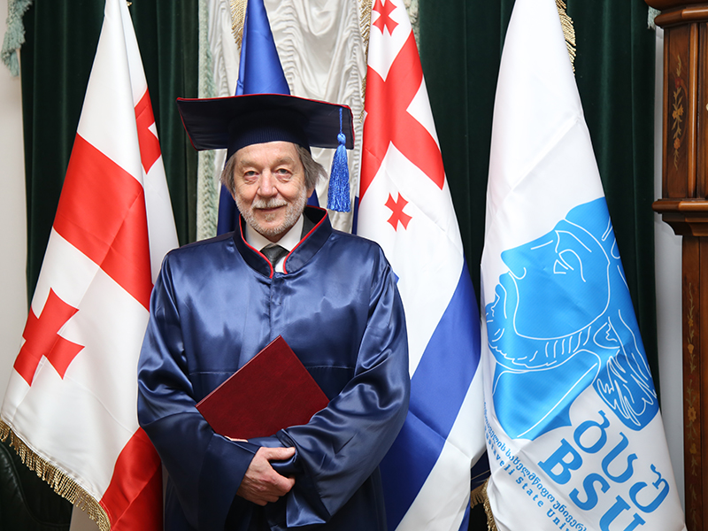 Am 28. Oktober 2019 wurde Karl Kaser das Ehrendoktorats an der Universität Batumi/Georgien verliehen. Foto: Universität Batumi. 
