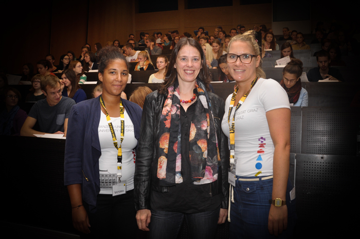 Victoria Reszler, Gudrun Salmhofer und Elisabeth Krauss eröffneten die Schnupperuni. 