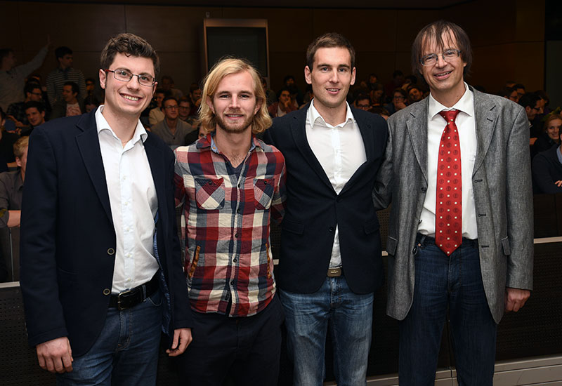 V.l.: Meinhardt Schweditsch, Peter Alexander Hackmair, Christoph Hofstätter und Bernd Wieser. Fotos: Uni Graz/Pichler 