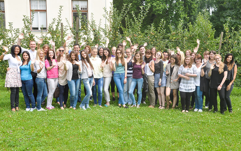 Insgesamt 30 TeilnehmerInnen - Studierende und Lehrende - aus dem mittel- und südosteuropäischen Raum nehmen an den Deutsch-Intensivkursen an der Uni Graz teil. Foto: Uni Graz/Tzivanopoulos 