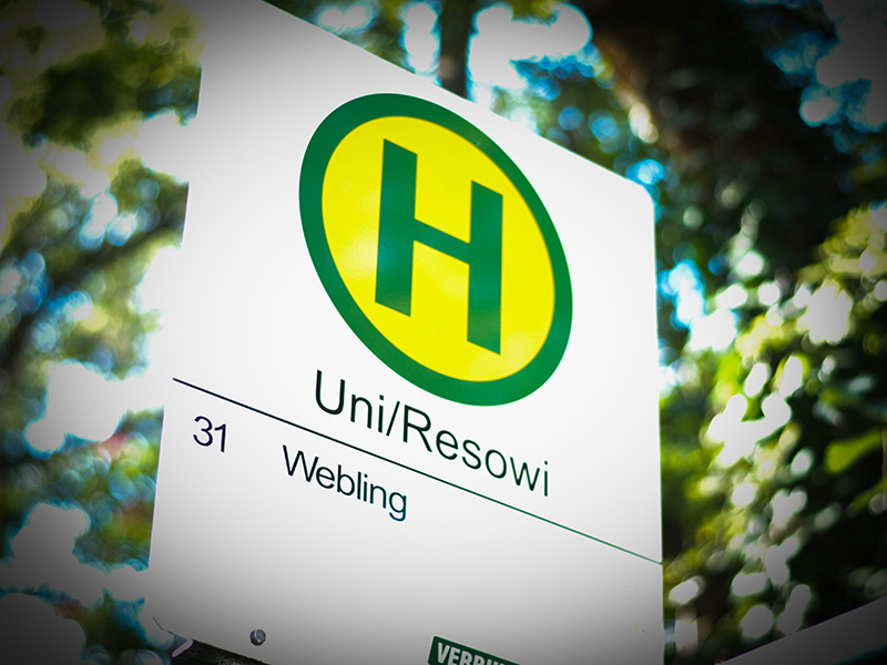 Haltestelle RESOWI-Zentrum der Linie 31 