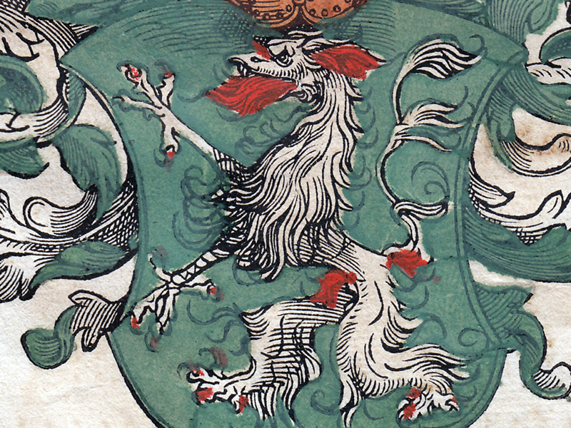 Steirisches Wappen aus dem Druck der Landes-privilegien von 1523, Steiermärkisches Landesarchiv 