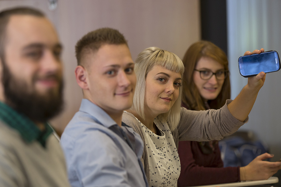 Bevor's in den Hörsaal geht, zur Lehrveranstaltung anmelden. Foto: Uni Graz/Lunghammer ©Helmut Lunghammer