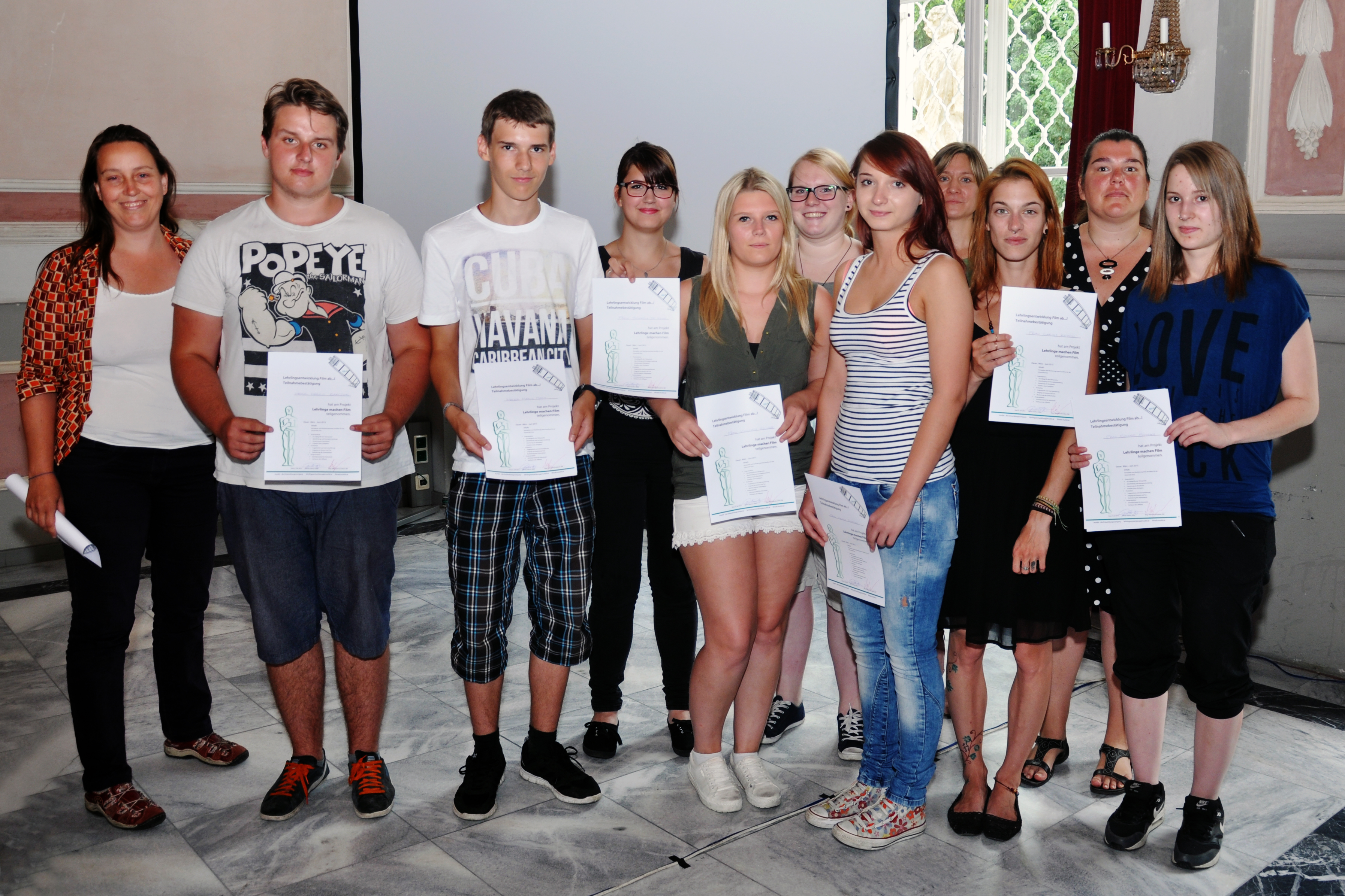 Filmgruppe "Lehrlinge machen einen Film" Foto: Uni Graz/Steinwender 