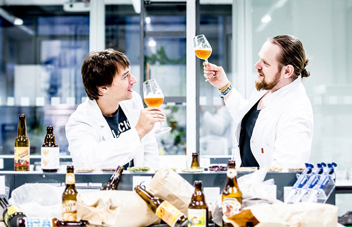 Na dann Prost: René Rehorska und Gunter Almer erzählen diese Woche im Webradio-Interview was es mit dem Braucampus auf sich hat. Foto: Marija Kanizaj. 