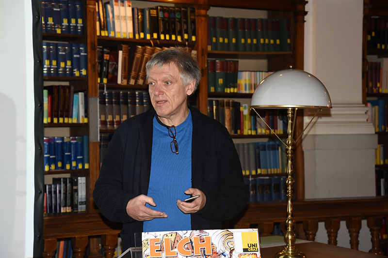 Heinz Wittenbrink, Leiter des Studiengangs Content-Strategie an der FH Joanneum, hielt einen Gastvortrag mit dem Titel "User Experience Design und digitale Inhalte in der Lehre". 