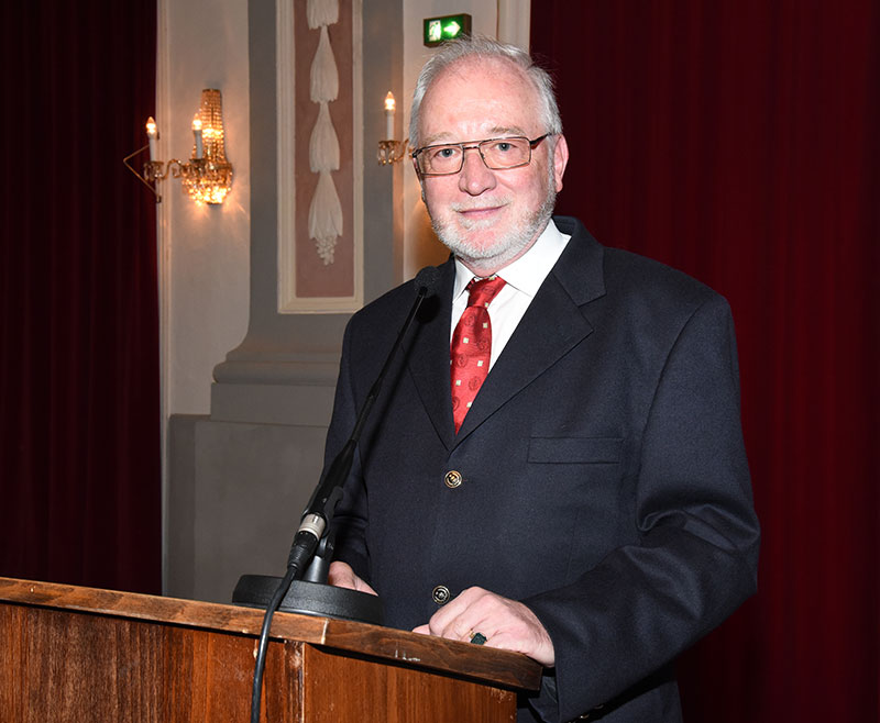 Zum letzten Mal als Vortragender am Pult: Karl Crailsheim, langjähriger Dekan der Naturwissenschaftlichen Fakultät, hielt am 17. November 2016 seine Abschiedsvorlesung. Alle Fotos: Uni Graz/Kastrun. ©Uni Graz/Kastrun