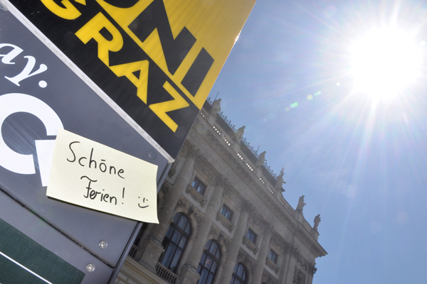 In der vorlesungsfreien Zeit gelten geänderte Öffnungszeiten. Foto: Uni Graz/Tzivanopoulos 