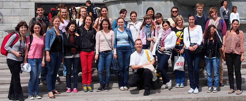 Gruppenfoto bei Wien-Exkursion 