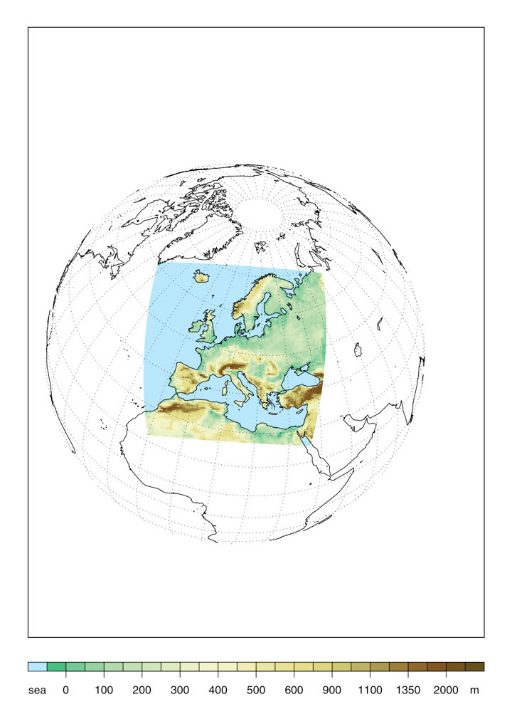 Ziel der EURO-CORDEX-Initiative ist die Entwicklung regionaler europäischer Klimamodelle für den Zeitraum bis 2100. Grafik: EURO-CORDEX 