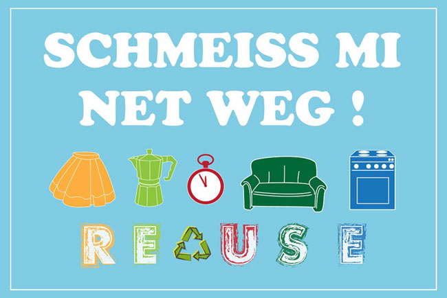 RE-USE bedeutet Wiederverwenden. Ein Flashmob macht auf dieses Thema aufmerksam. 