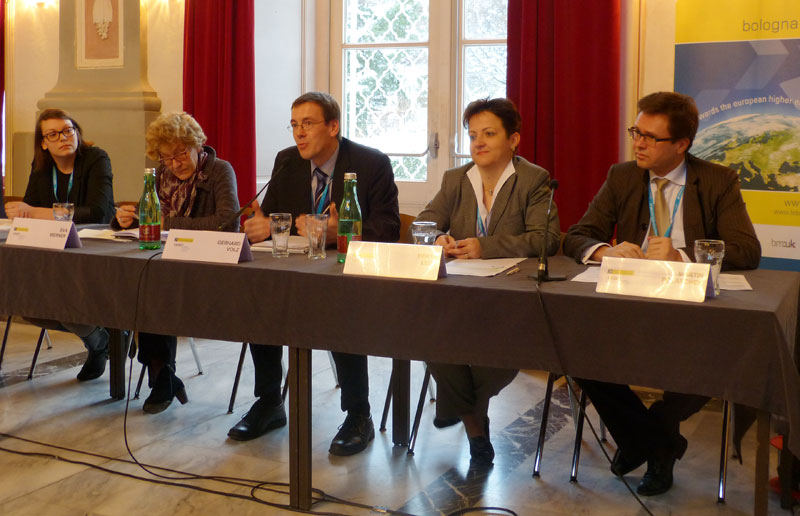 Seitens der Uni Graz nahm Vizerektor Martin Polaschek (ganz rechts) teil. Foto: OeAD-GmbH/Nationalagentur Lebenslanges Lernen. 