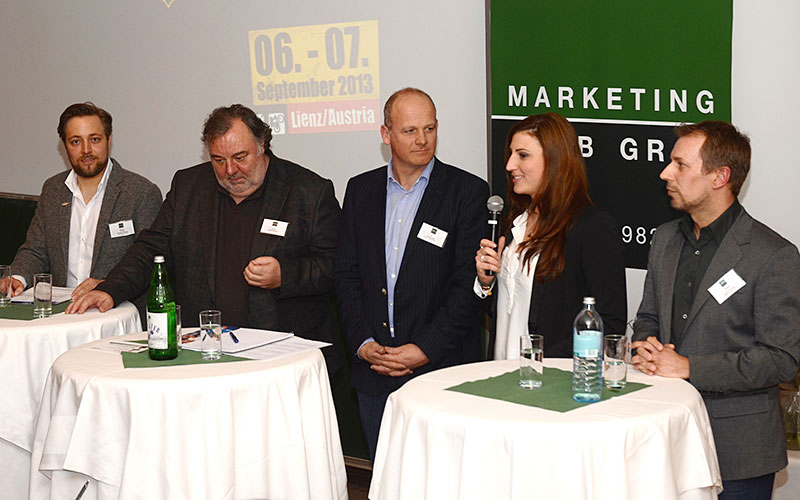 V.l.: Nikolaus und Werner Grissmann, Herwig Straka, Mirna Jukic, Gerhard Tschakert 
