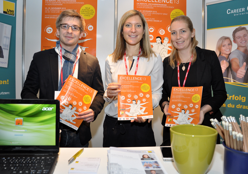 Das Team des Career Centers: Michael Radspieler, Sigrid Maxl-Studler und Eva Mittermair (v.l.). 