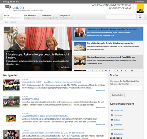 Die Uni Graz im neuen Webkleid - Universität Graz
